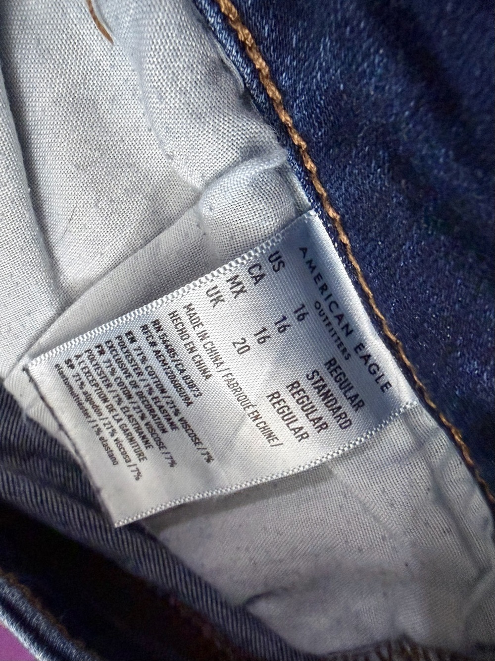 American Eagle Outfitters Women's Faded Dark Blue Skinny Jeans - Picture 3 of 6